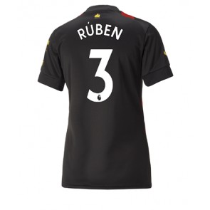 Manchester City Ruben Dias #3 kläder Kvinnor 2022-23 Bortatröja Kortärmad